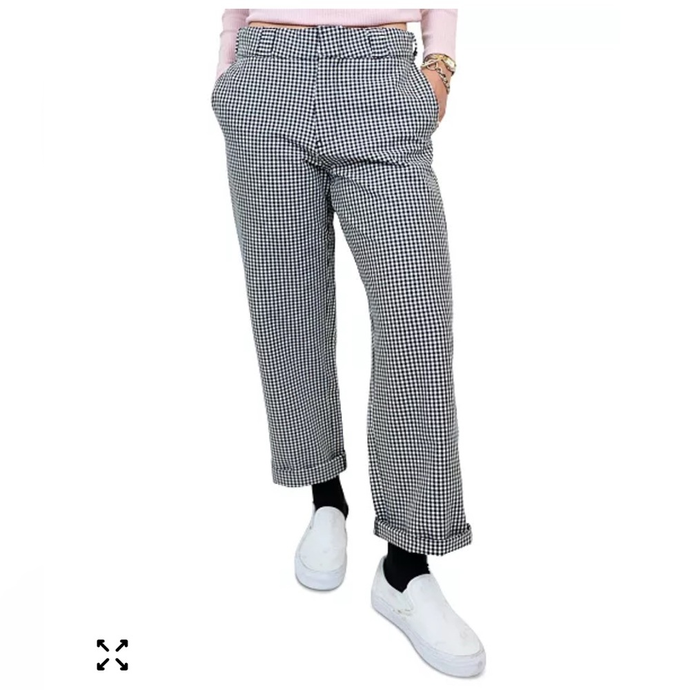 Dickies  Black and White gingham cropped Pants